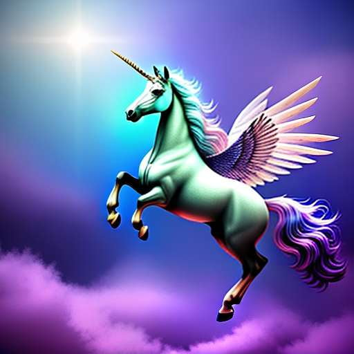 realistic unicorn with wings