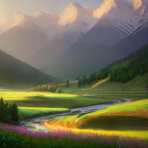 Caucasus Valley: Customizable Midjourney Prompt for Stunning Landscape Creations - Socialdraft