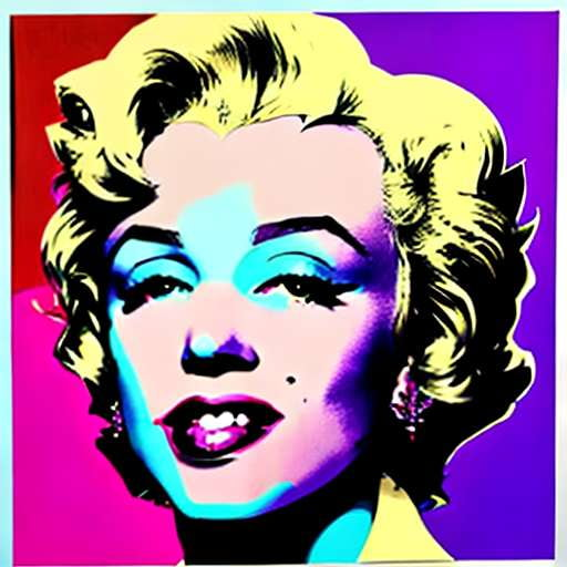 Illustration Marilyn Pop art style