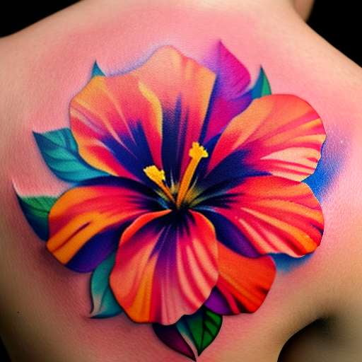 Hibiscus Flower Tattoo Midjourney Prompt: Customizable Floral Art Creation