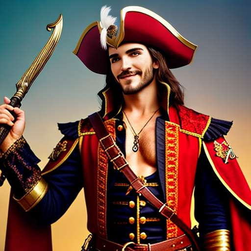Captain Hook Cosplay Outfit Midjourney Creation for Perfect Pirate