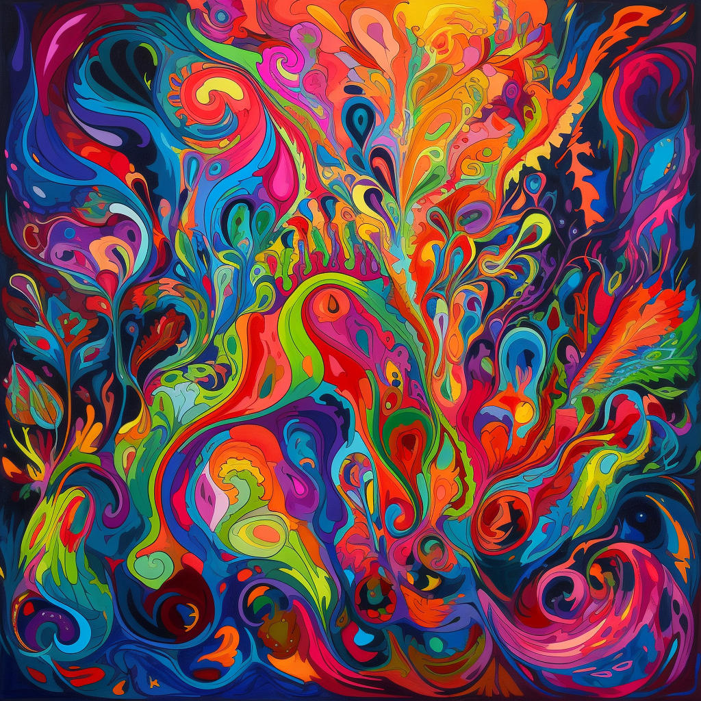 trippy abstract painting