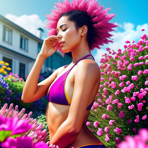 Floral Bikini Midjourney Prompt for Custom Swimsuit Designs