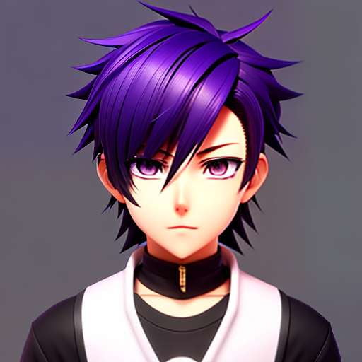 Midjourney prompt: anime boy profile picture , short dark - PromptHero