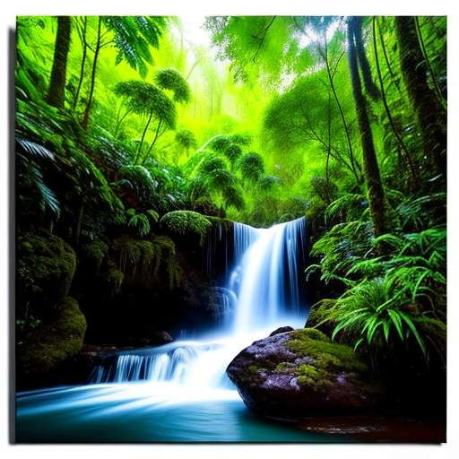 tropical rainforest waterfalls real