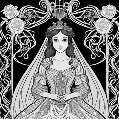 "Magical Princess Coloring Pages for Children" - Socialdraft