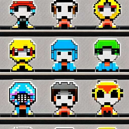 create pixel art characters