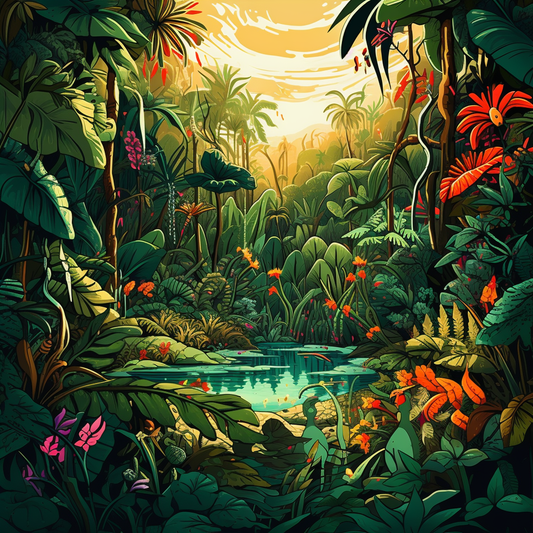 "Create Your Own Jungle Sanctuary" Midjourney Prompt - Customizable Nature Image Generator