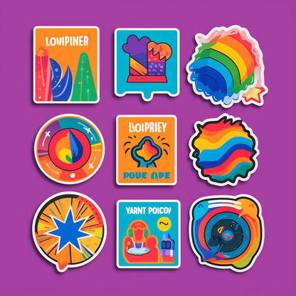 "Pride-Inspired Midjourney Stickers: Personalize Your Message with LGBTQIA+ Designs"