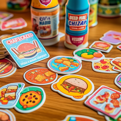 Retro Food Stickers