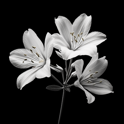 White On Black Fine Art Flowers