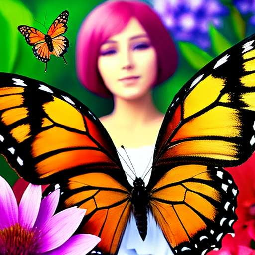 Butterfly Garden Portrait Midjourney Prompt - Customizable Text-to-Image Prompt for Artistic Creators - Socialdraft