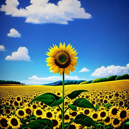 "Sunflower Dreams" Midjourney Canvas Prompt - Socialdraft