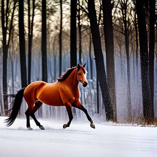 Snowy Horseback Riding Midjourney Prompt: Create your own Winter Wonderland - Socialdraft