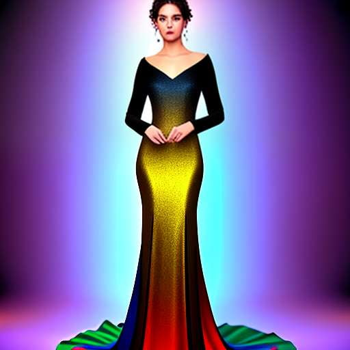 Pixelated Evening Gown Midjourney Prompt - Unique Customizable Design - Socialdraft