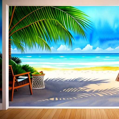 Beach Cabana Midjourney Prompt - Customizable Ocean Getaway Creation - Socialdraft
