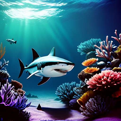 Shark Encounter Midjourney Prompt for Incredible Underwater Art - Socialdraft
