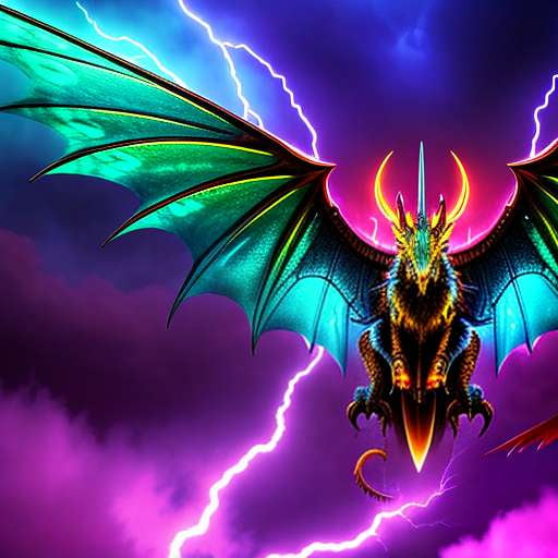 Lightning Dragon Midjourney Image Prompt - Customizable and Unique - Socialdraft