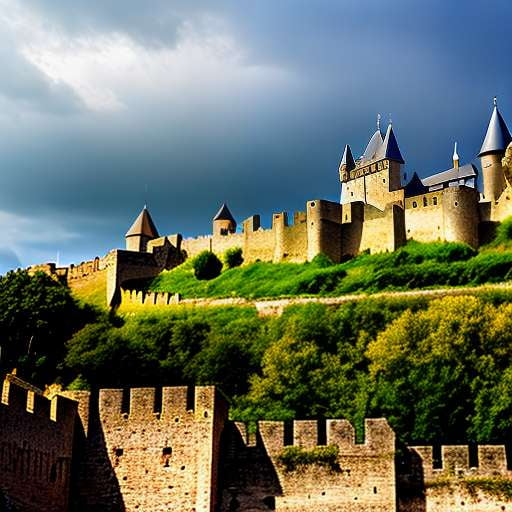 Carcassonne Siege Painting Midjourney Prompt - Socialdraft
