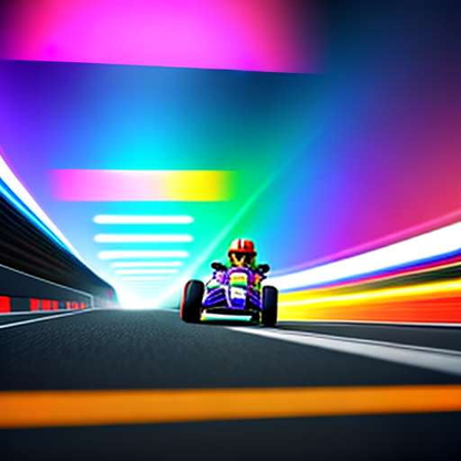 "Race to the Finish Line" - Custom Mario Kart Tournament Midjourney Prompt - Socialdraft