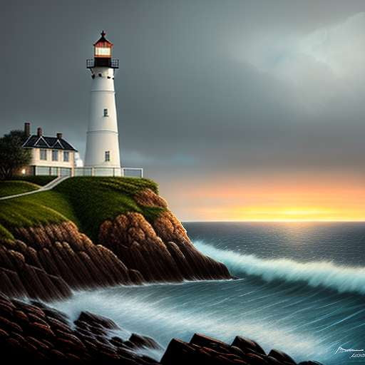 Seaside Lighthouse Midjourney Prompt: Create Your Own Coastal Masterpiece - Socialdraft