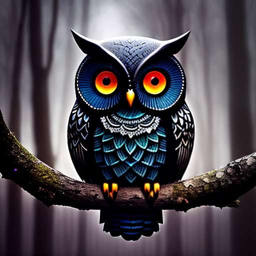 Moonlit Mandala Owl Midjourney Prompt for Custom Artwork - Socialdraft