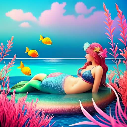 Mermaid Lagoon Saltwater Taffy Midjourney Prompt - Socialdraft