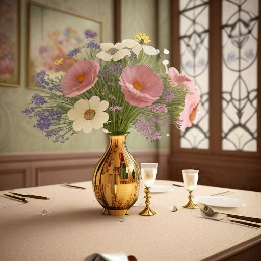 Elegant Table Settings: Glassware and Floral Midjourney Prompts - Socialdraft