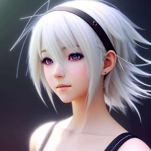 Anime White-Haired Girl Pin Midjourney Prompt - Socialdraft