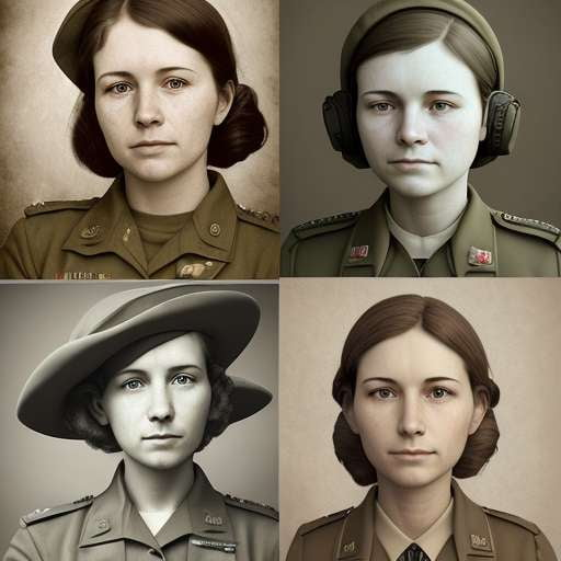 Midjourney WWII Women Portraits - Customizable Text-to-Image Prompts - Socialdraft