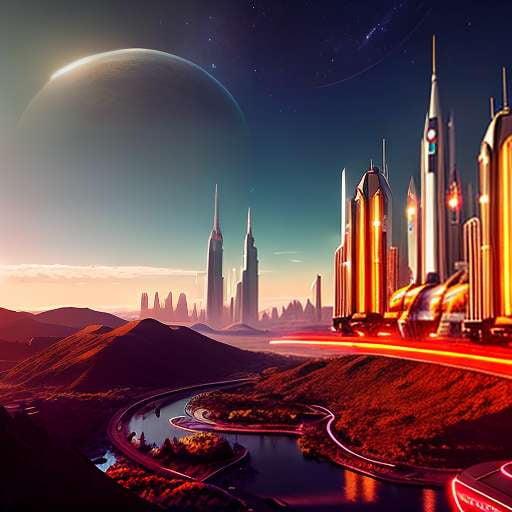"Vintage Space Cityscape Midjourney Prompt - Retro Sci-Fi Image Generation" - Socialdraft