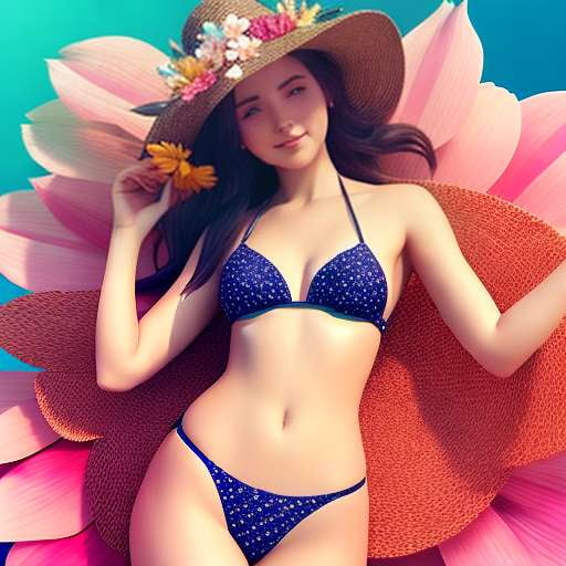 "Customizable Romantic Floral Bikini Midjourney Prompt" - Socialdraft