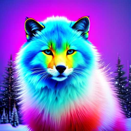 "Customizable Midjourney Fur Parka in Vibrant Colors" - Socialdraft