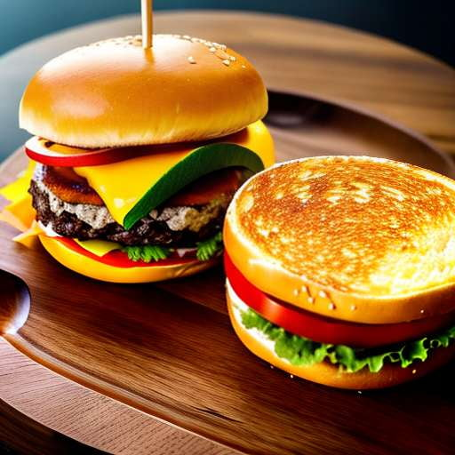 Cheesy Burger Midjourney: Grilled Pretzel Bun Creation - Socialdraft