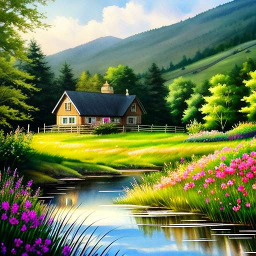 "Cozy Countryside Cottage" Midjourney Prompt for Beautiful Image Generation - Socialdraft