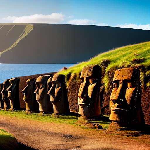 Easter Island Diorama Midjourney Prompt - Recreate Iconic Island Statues - Socialdraft