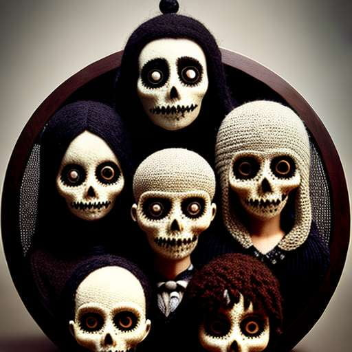 Knitted Zombie Family Portrait - Midjourney Prompt for Custom Creations - Socialdraft