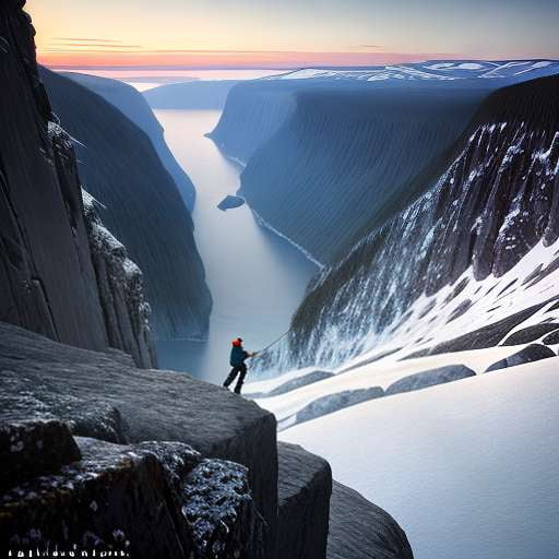 Fjord Ice Climbing Midjourney Prompt for Creative Expression - Socialdraft