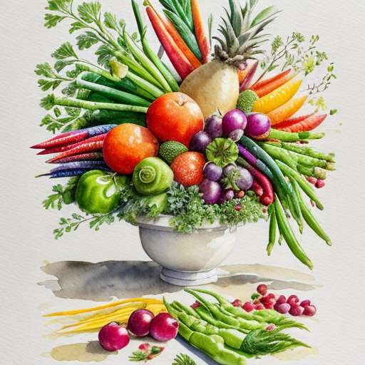 Watercolor Produce Midjourney Prompts - Create Beautiful Fruits and Vegetables Art Pieces - Socialdraft