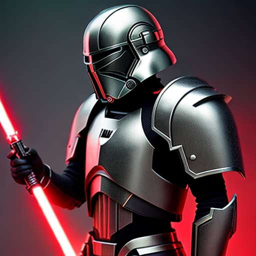 Galactic Glory Star Wars Armor Set with Lightsaber and Helmet Midjourney Prompt - Socialdraft