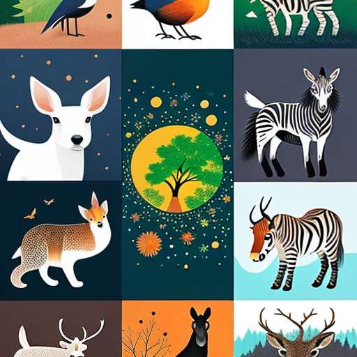 Wildlife Gouache Midjourney Illustrations for Custom Art Projects - Socialdraft