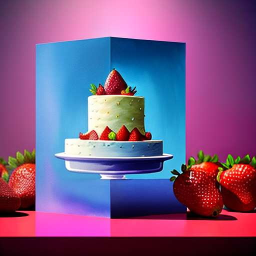 Historical Strawberry Time Travel Cake - Customizable Midjourney Prompt - Socialdraft