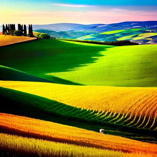 Italian Countryside Fields Midjourney Prompt - Custom Text-to-Image Prompt for Landscape Art - Socialdraft