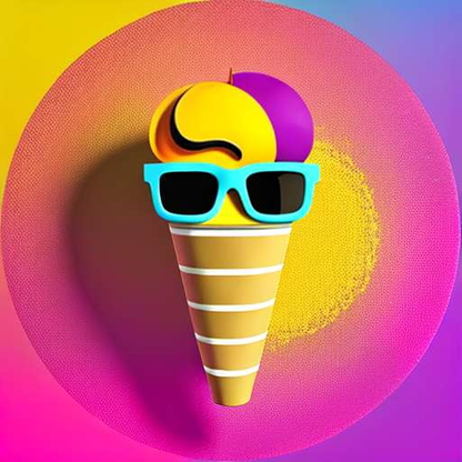 Pop Art Ice Cream Midjourney Creation - Socialdraft