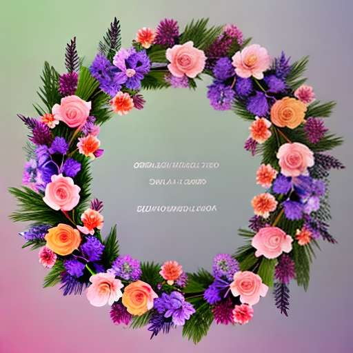 Floral Wreath Midjourney Prompt - Customizable Botanical Graphics - Socialdraft