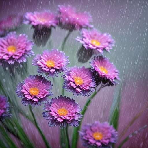 Rainy Day Floral Closeup Midjourney Prompts - Socialdraft