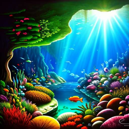 Underwater Caves Midjourney Prompt - Create Your Own Subaquatic Adventure - Socialdraft