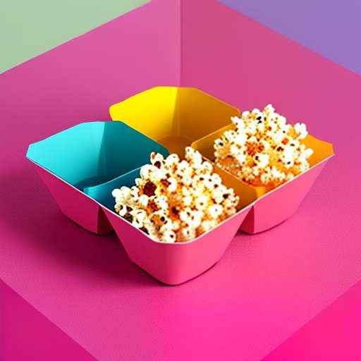 Snack Lover's Midjourney Tray: Popcorn and Candy Delight - Socialdraft