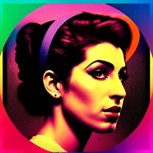 Amy Winehouse Pop Art Midjourney Prompt - Create Your Own Custom Tribute Piece - Socialdraft