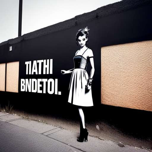 Banksy Beauty Dress Set - Street Art Inspired Midjourney Prompt - Socialdraft